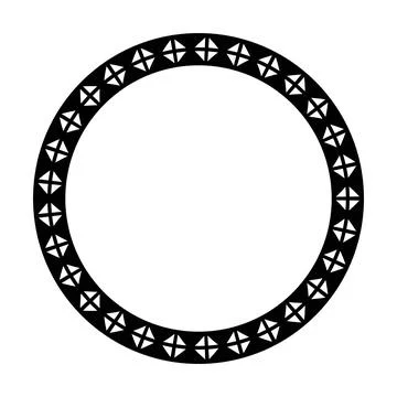 Circle border frame rounded design vector illustration in minimal modern si.. Stock Illustration