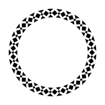 Circle border frame rounded design vector illustration in minimal modern si.. Stock Illustration