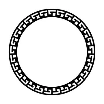 Circle border frame rounded design vector illustration in minimal modern si.. Stock Illustration