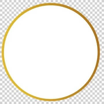 Circle border in gold Stock Illustration