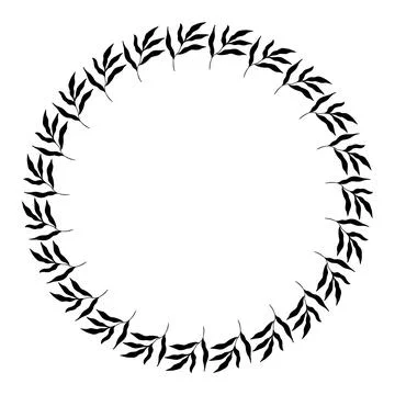 Circle botanical frame. Vector Illustration Stock Illustration