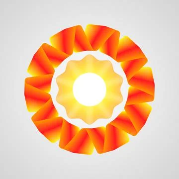 Circle bright gradient frame. Neon Stylized Guilloche Element. Stock Illustration