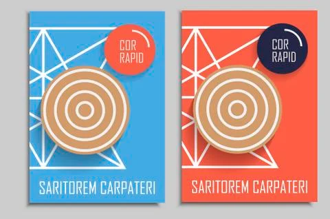 Circle Brochure design. Vector template Stock Illustration