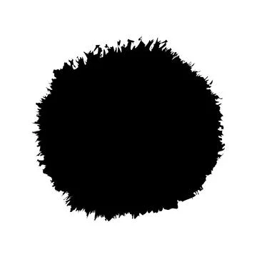 Circle brush marks, stain ink, hand drawn paint, artistic brush Stock Illustration