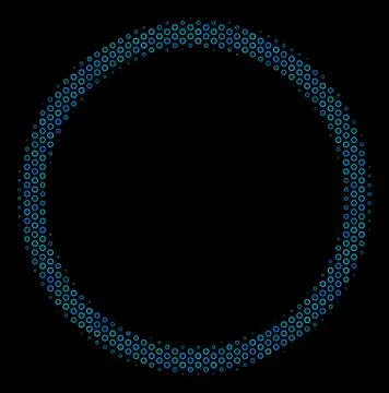 Circle Bubble Composition Icon of Halftone Circles Illustrazione stock