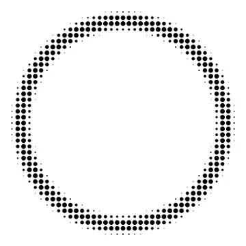 Circle Bubble Halftone Icon Stock Illustration