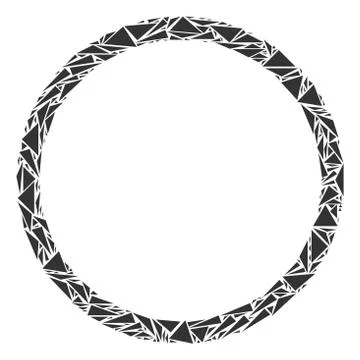 Circle Bubble Mosaic of Triangles Illustrazione stock