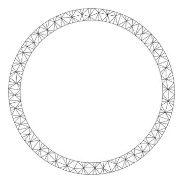 Circle Bubble Polygonal Frame Vector Mesh Illustration 스톡 일러스트