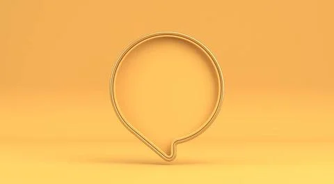 Circle bubble talk sign 3D Circle bubble talk sign 3D rendering illustrati... Stock Photos