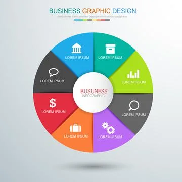 Circle business Infographic Elements - process infographics, steps and option Stock Illustration