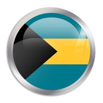 Circle button flag of Bahamas Stock Illustration