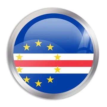 Circle button flag of Cape Verde Ilustración de archivo