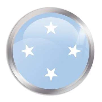 Circle button flag of Federated States of Micronesia Stock Illustration