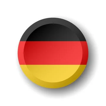 Circle button flag of Germany Illustrazione stock