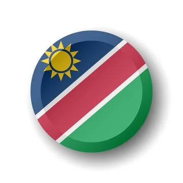 Circle button flag of Namibia Stock-Illustration