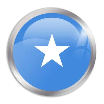 Circle button flag of Somalia Stock Illustration