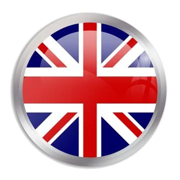 Circle button flag of United Kingdom Stock Illustration
