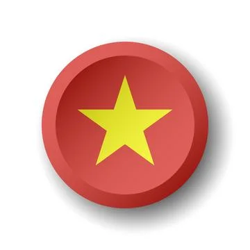 Circle button flag of Vietnam Stock Illustration