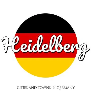 Circle button Icon with national flag of Germany with black, red and yellow Stock Illustration