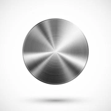 Circle button metal Stock Illustration