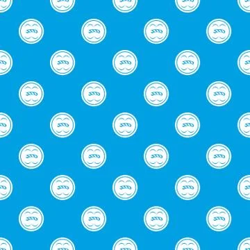 Circle button pattern vector seamless blue Stock Illustration