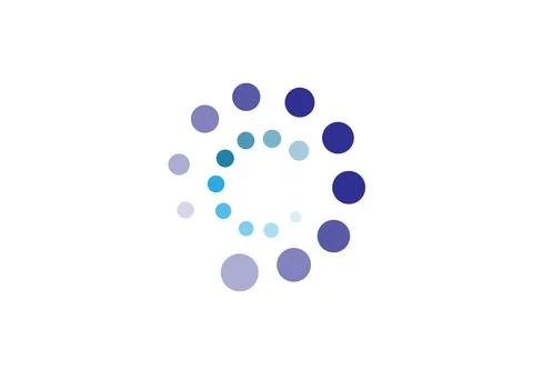 Circle C Letter Digital Network Stock Illustration