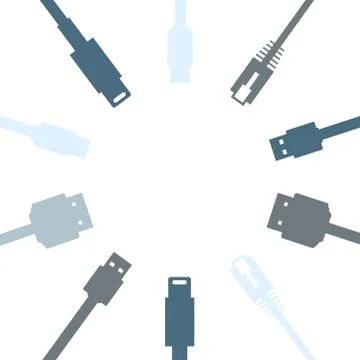 Circle Of Cables Vector Stockillustratie