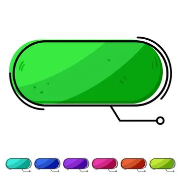Circle callout shapes cartoon vector graphic イラスト素材