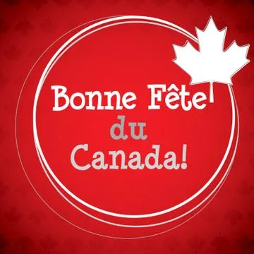 Circle Canada Day maple leaf card in vector format. イラスト素材