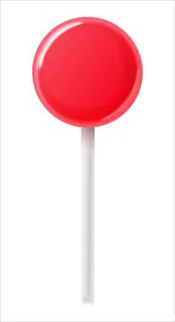 Circle candy. Lollipops red circle. Traditional realistic xmas candy and red Stock Illustration