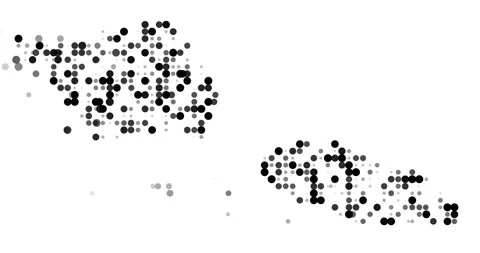 Circle Cascade Constructs Samoa Map Animation Stock Footage 321064659