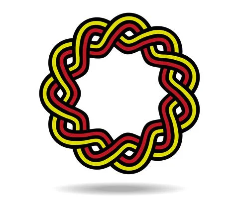 Circle Celtic or Greek pattern woven from three lines. Tatoo Stock Illustration