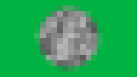 Circle censored pixel blur overlay seamless loop animation on green screen. Stock Footage 320897780