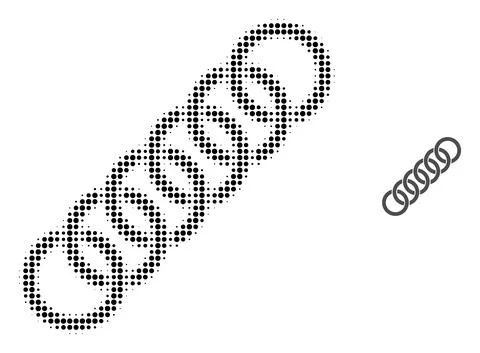Circle Chain Halftone Dot Icon 스톡 일러스트