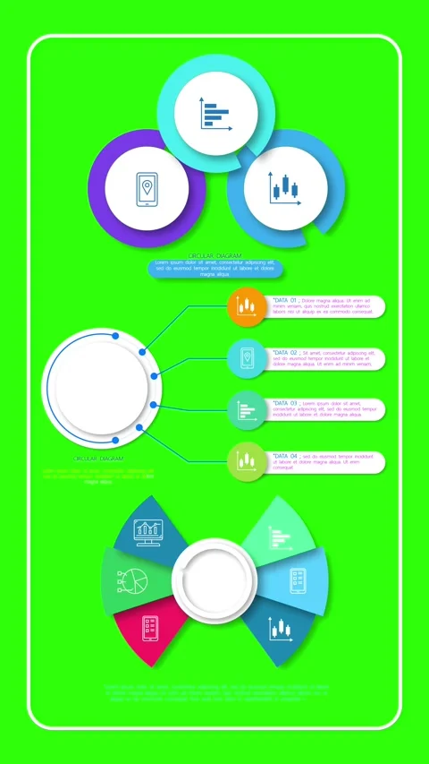 Circle Charging Animation on Green Background  Stock Footage 289809083