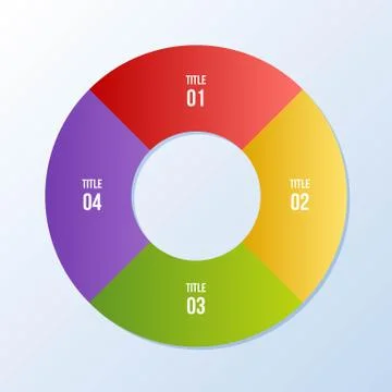 Circle chart, Circle infographic or Circular diagram Stock Illustration
