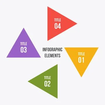 Circle chart, Circle infographic with triangle shape Ilustración de archivo