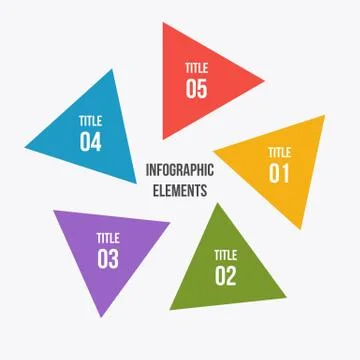 Circle chart, Circle infographic with triangle shape Ilustración de archivo
