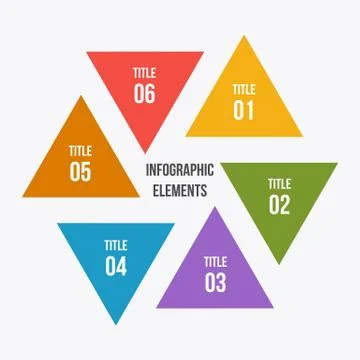 Circle chart, Circle infographic with triangle shape Ilustración de archivo
