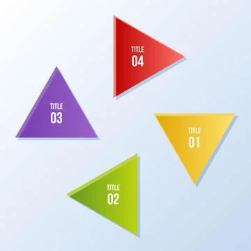 Circle chart, Circle infographic with triangle shape Ilustración de archivo