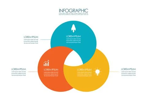 Circle chart diagram infographic template Illustrazione stock