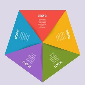Circle chart, Geometric infographic with triangle shape Ilustración de archivo