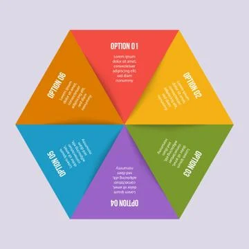 Circle chart, Geometric infographic with triangle shape Ilustración de archivo