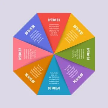 Circle chart, Geometric infographic with triangle shape Ilustración de archivo