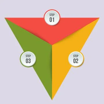 Circle chart, Geometric infographic with triangle shape Ilustración de archivo