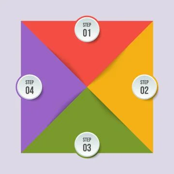 Circle chart, Geometric infographic with triangle shape Ilustración de archivo