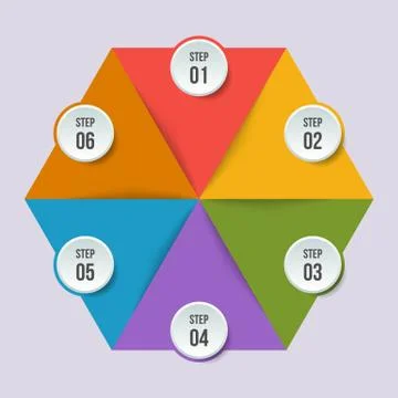 Circle chart, Geometric infographic with triangle shape Ilustración de archivo