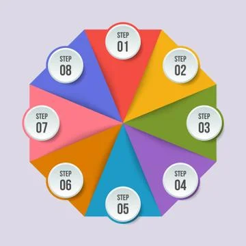 Circle chart, Geometric infographic with triangle shape Ilustración de archivo