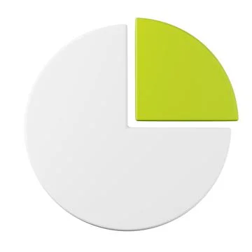 Circle chart high quality 3D render illustration icon. Finance business app Stock Illustration