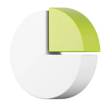 Circle chart high quality 3D render illustration icon. Finance business app Stock Illustration